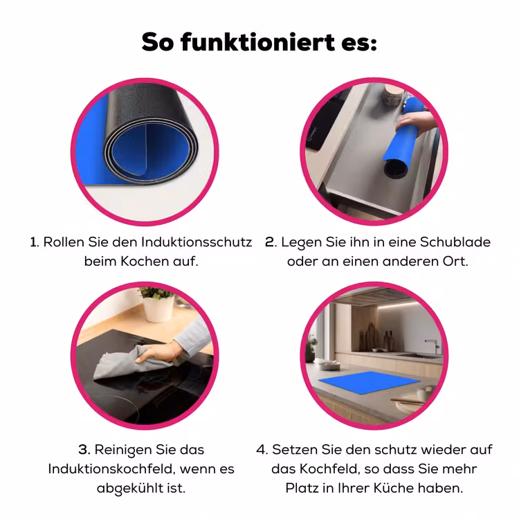 Vivid - Cobalt - Blauw Inductie beschermer vinyl 3mm middel 274 -zzzzzzz-lf-werking