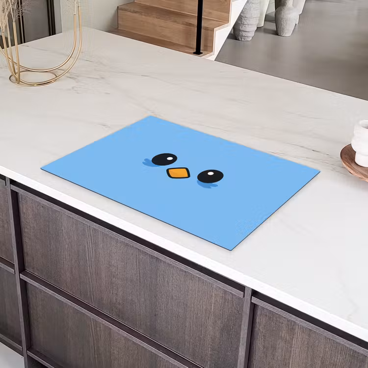 Vogel - Blauw - Eenvoudig Inductie beschermer vinyl 3mm klein -sfeer8