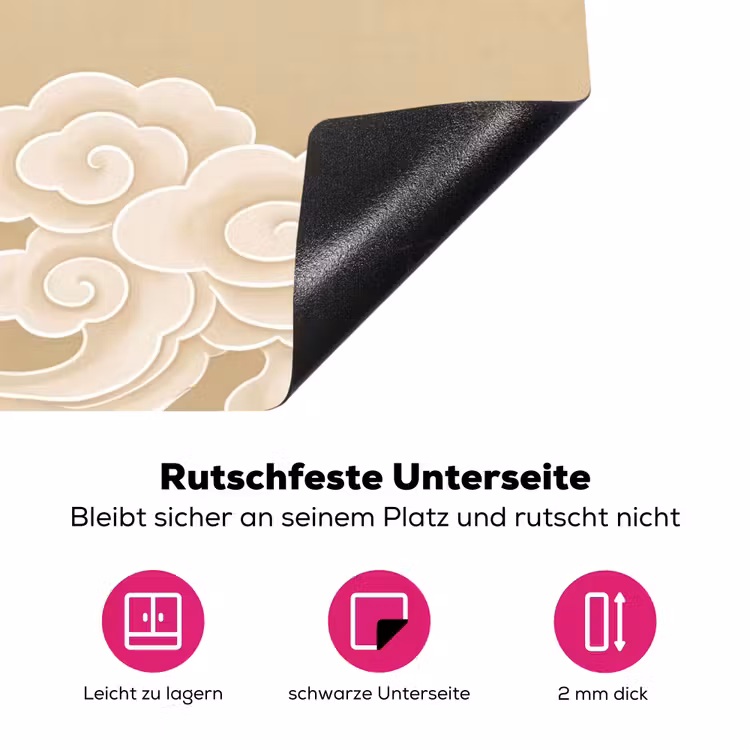 Vogels - Vliegen - Beige Inductie beschermer vinyl 3mm klein -zzzzzzz-lf-onderkant