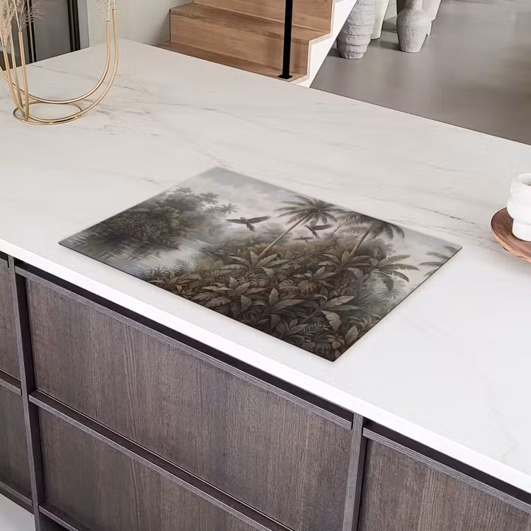 Vogel - Vliegend - Tropisch - Landschap - Klassiek Inductie beschermer vinyl 3mm klein -sfeer8