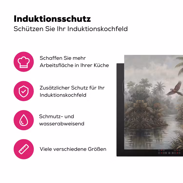 Vogel - Vliegend - Tropisch - Landschap - Klassiek Inductie beschermer vinyl 3mm klein -zzzzzzz-lf-ups