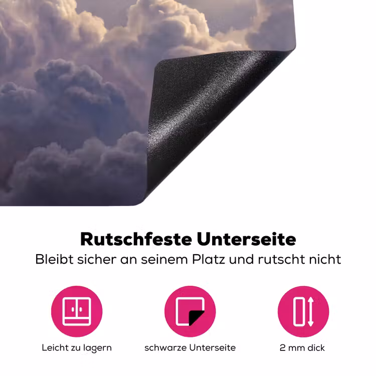 Vogel - Vliegend - Natuur - Wit - Wolken Inductie beschermer vinyl 3mm klein -zzzzzzz-lf-onderkant