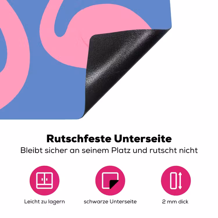Vogel - Paar - Dieren - Modern - Roze Inductie beschermer vinyl 3mm middel -zzzzzzz-lf-onderkant