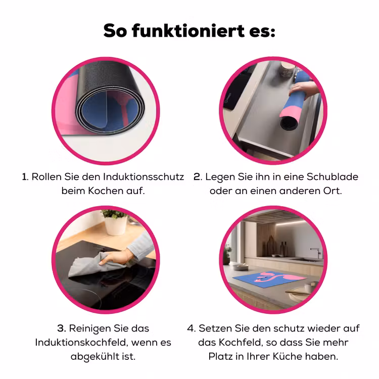 Vogel - Paar - Dieren - Modern - Roze Inductie beschermer vinyl 3mm middel -zzzzzzz-lf-werking