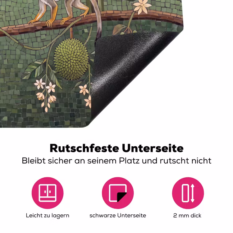 Vogel - Dier - Jungle - Mozaïek - Natuur Inductie beschermer vinyl 3mm middel -zzzzzzz-lf-onderkant