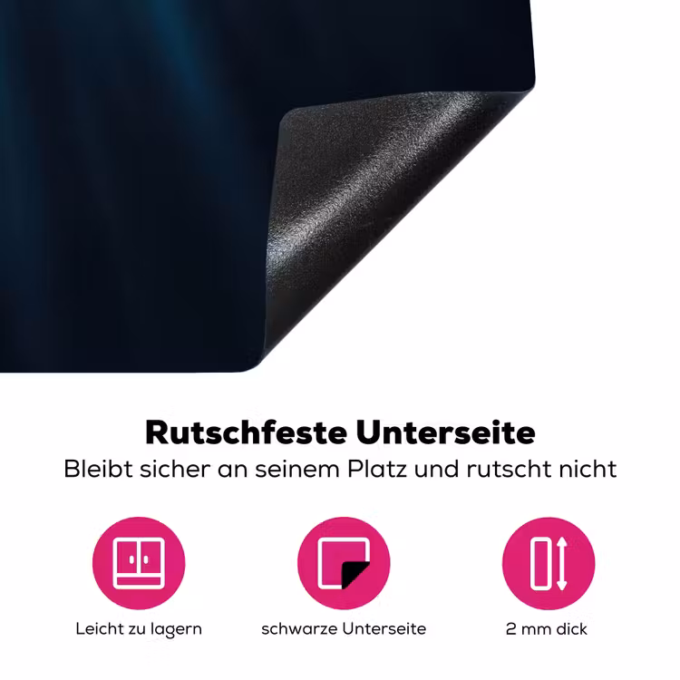 Walvis - Water - Zonnestralen - Blauw Inductie beschermer vinyl 3mm klein -zzzzzzz-lf-onderkant
