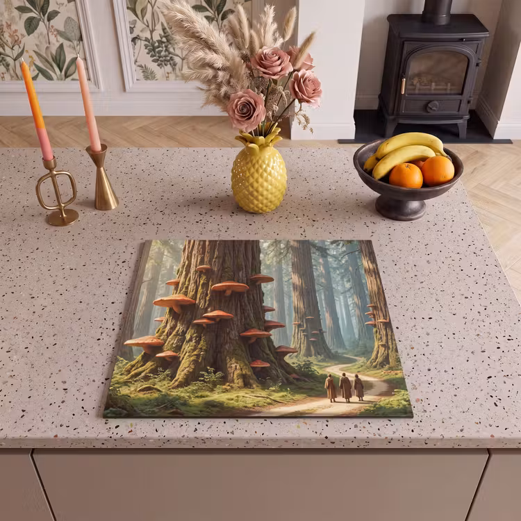 Herdabdeckplatte - Wald – Bäume – Natur - Bos - Bomen - Natuur Inductie beschermer vinyl 3mm middel