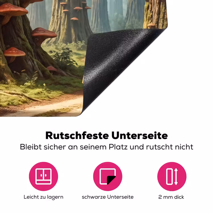 Herdabdeckplatte - Wald – Bäume – Natur - Bos - Bomen - Natuur Inductie beschermer vinyl 3mm middel