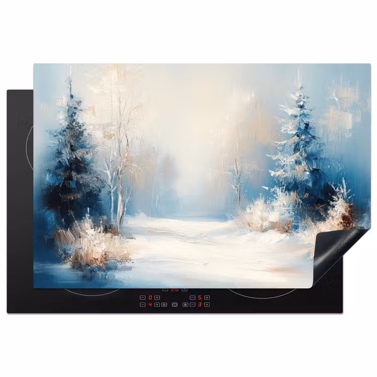 Bos - Winter - Natuur - Abstract - Sneeuw Inductie beschermer vinyl 3mm klein -3d