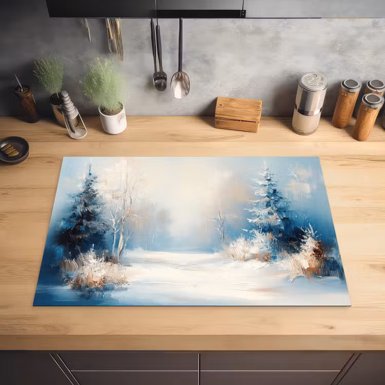 Bos - Winter - Natuur - Abstract - Sneeuw Inductie beschermer vinyl 3mm klein -sfeer5