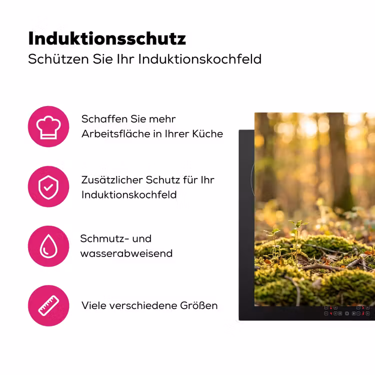 Houtsnip - Bos - Bladeren - Herfst - Gecamoufleerd Inductie beschermer vinyl 3mm klein -zzzzzzz-lf-ups