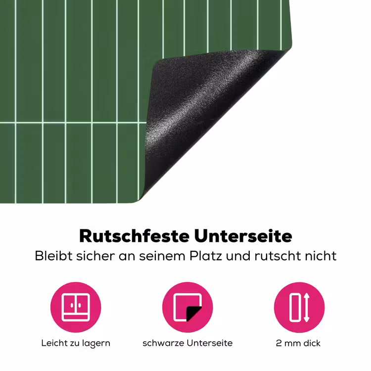 Wandtegel - Verticaal - Donkergroen Inductie beschermer vinyl 3mm klein 276 -zzzzzzz-lf-onderkant
