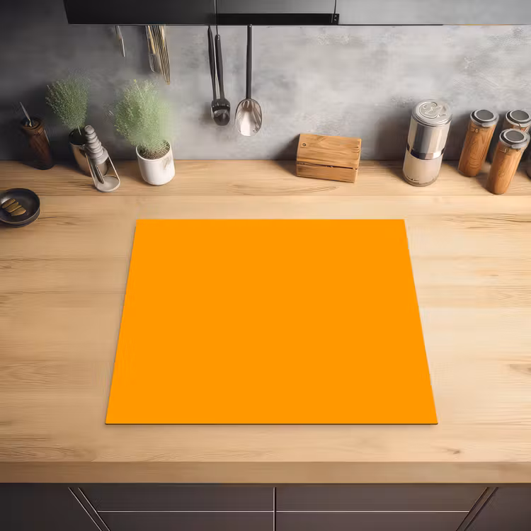 Warm - Ochre - Oranje Inductie beschermer vinyl 3mm middel 274 -sfeer5