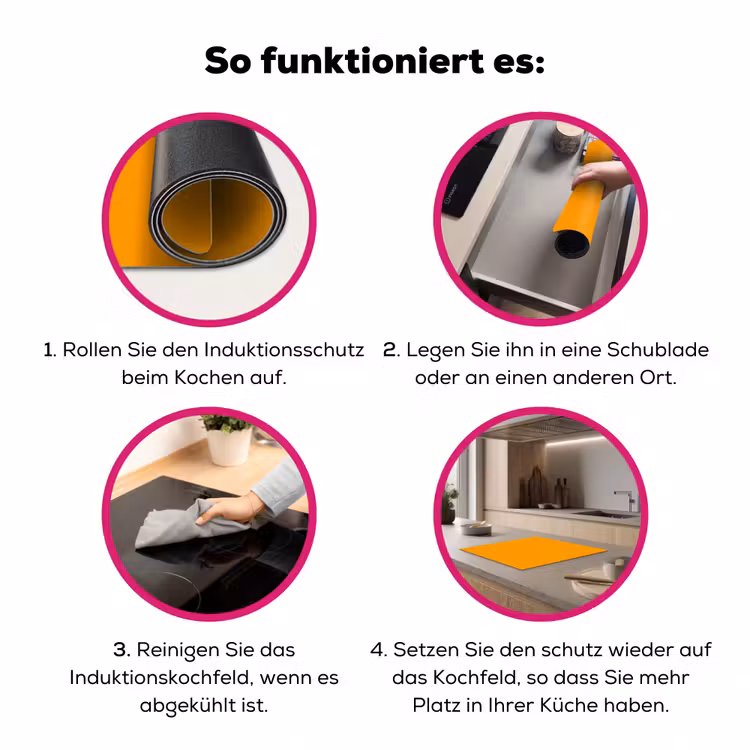Warm - Ochre - Oranje Inductie beschermer vinyl 3mm middel 274 -zzzzzzz-lf-werking