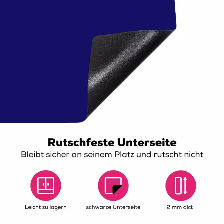 Why not - Blauw - Handgeschreven Inductie beschermer vinyl 3mm klein -zzzzzzz-lf-onderkant