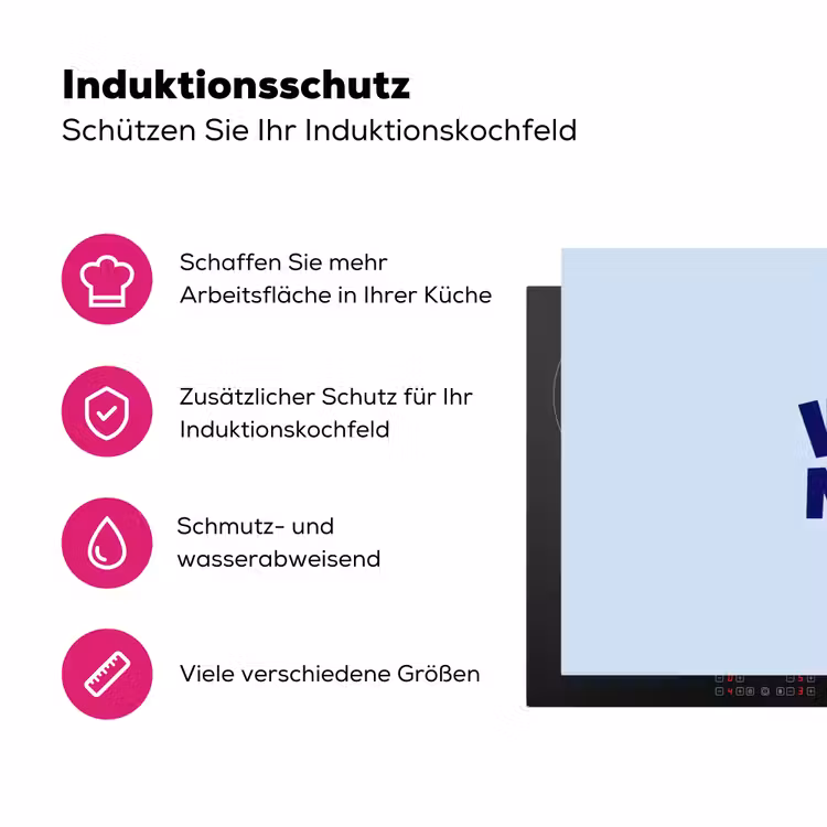 Why not - Blauw - Licht blauw - Quote Inductie beschermer vinyl 3mm klein -zzzzzzz-lf-ups
