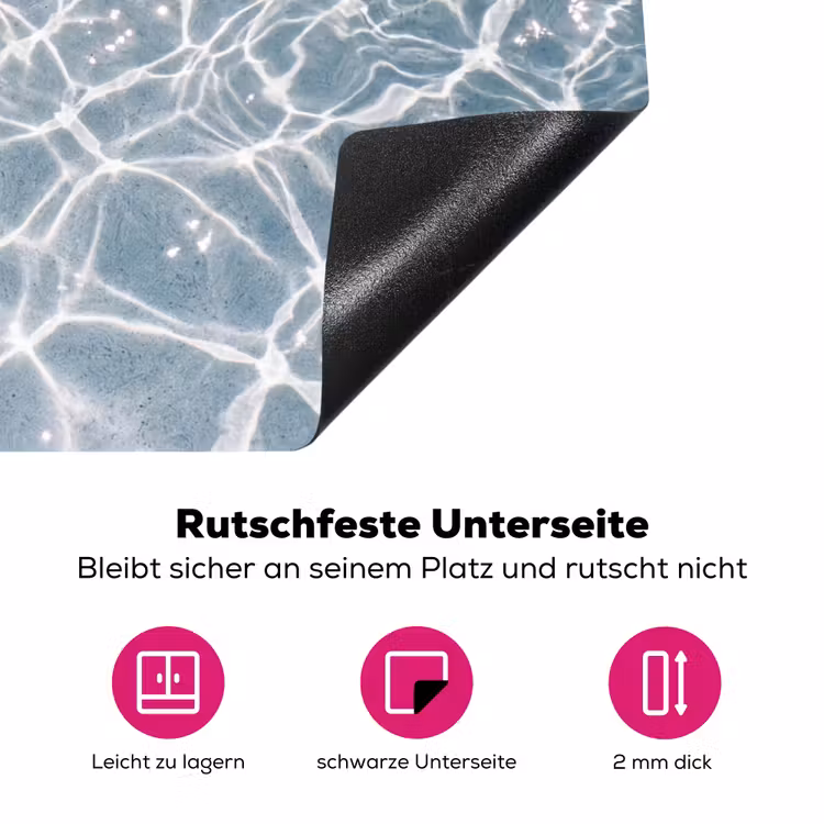 Water - Reflectie - Zonlicht Inductie beschermer vinyl 3mm klein -zzzzzzz-lf-onderkant