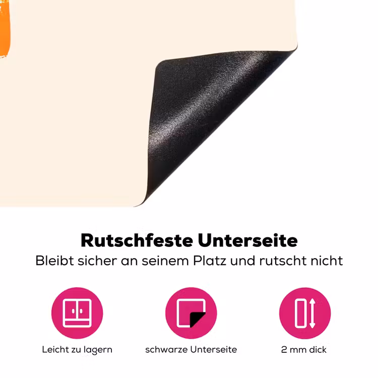 Waterijsje - Retro - Stokje - Roze Inductie beschermer vinyl 3mm klein -zzzzzzz-lf-onderkant