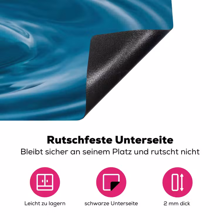 Waterdruppel - Water - Oppervlakte Inductie beschermer vinyl 3mm klein -zzzzzzz-lf-onderkant