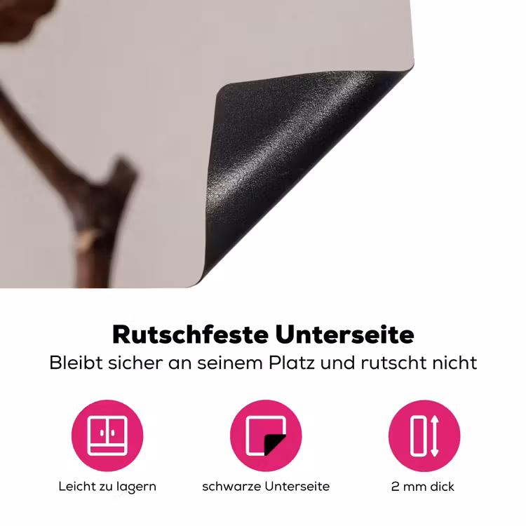 Katoenbol - Minimalistisch - Wit Inductie beschermer vinyl 3mm klein -zzzzzzz-lf-onderkant
