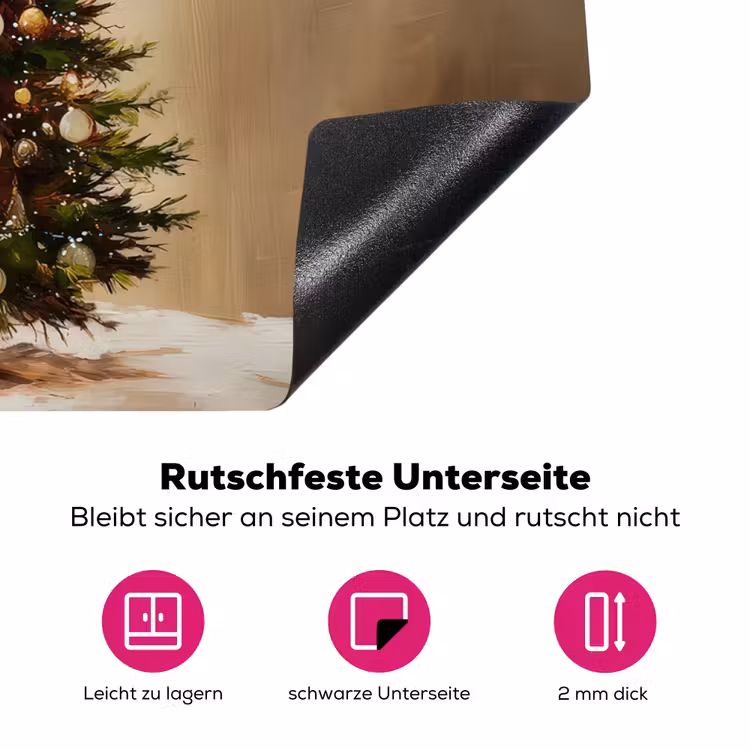Kerst - Sfeer - Groen Inductie beschermer vinyl 3mm klein -zzzzzzz-lf-onderkant