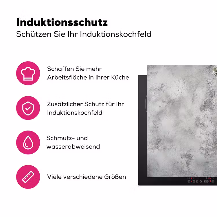 Kerst - Bakken - Grijs - Landelijk Inductie beschermer vinyl 3mm klein -zzzzzzz-lf-ups