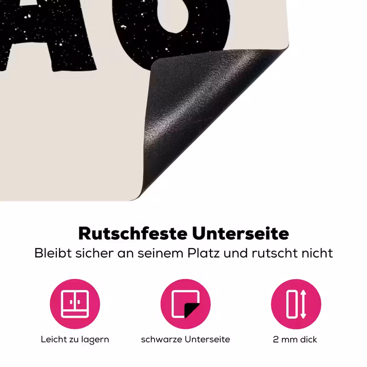 Kerst - Beige - Quotes - Xmas - Feestdagen Inductie beschermer vinyl 3mm klein -zzzzzzz-lf-onderkant
