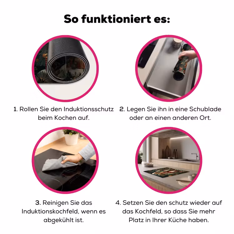 Kerst - Gnomen - Peperkoekhuisje - Rood - Groen Inductie beschermer vinyl 3mm middel -zzzzzzz-lf-werking