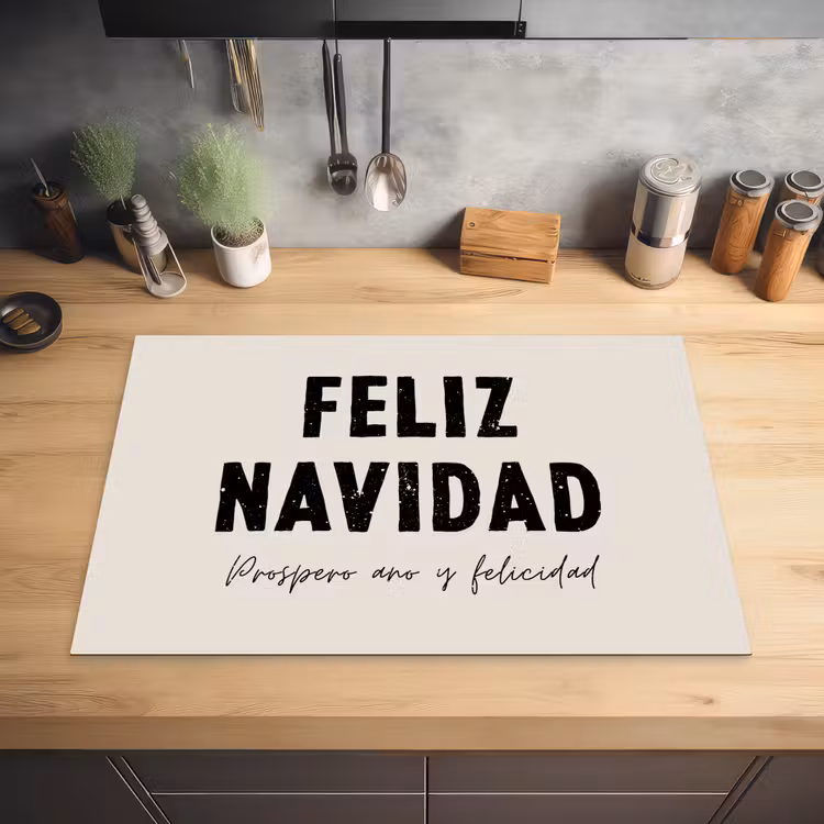 Kerst - Quotes - Feliz navidad - Kerstmis - Feestdagen Inductie beschermer vinyl 3mm klein -sfeer5