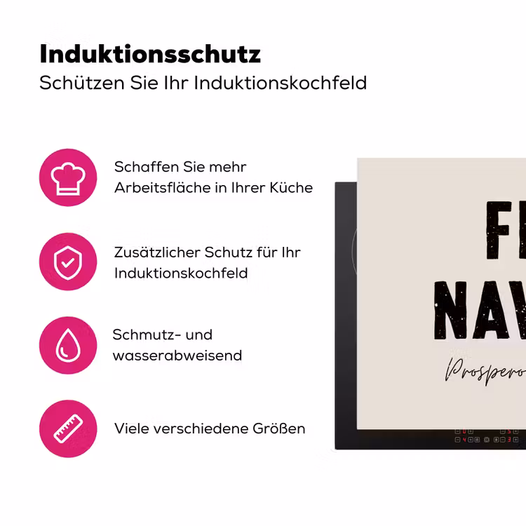 Kerst - Quotes - Feliz navidad - Kerstmis - Feestdagen Inductie beschermer vinyl 3mm klein -zzzzzzz-lf-ups