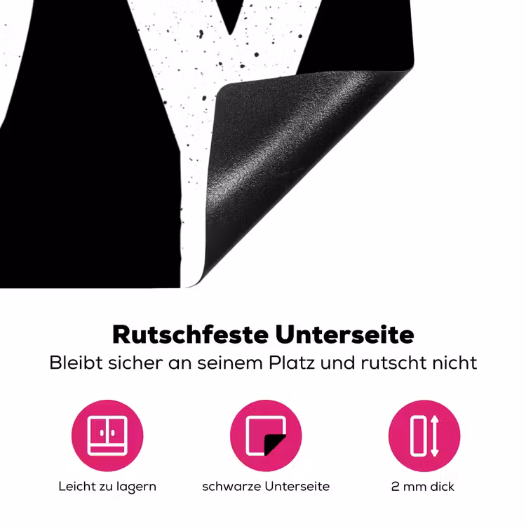 Kerstmis - Quotes - Joy - Zwart - Feest Inductie beschermer vinyl 3mm klein -zzzzzzz-lf-onderkant