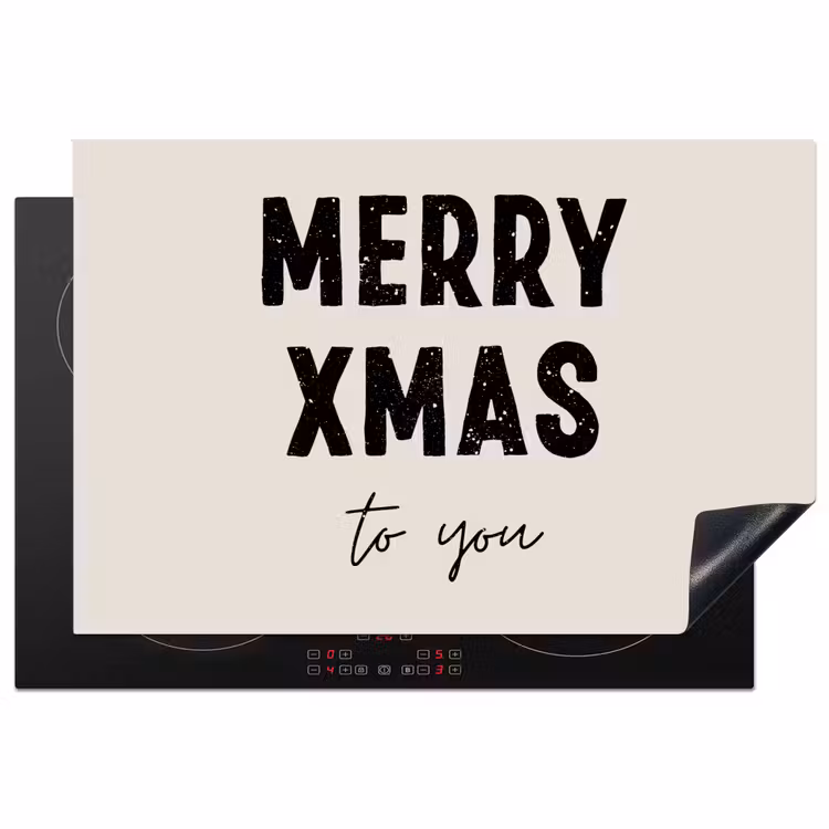 Herdabdeckplatte - Weihnachten - Zitate - Frohe Weihnachten - Feiertage - Schwarz