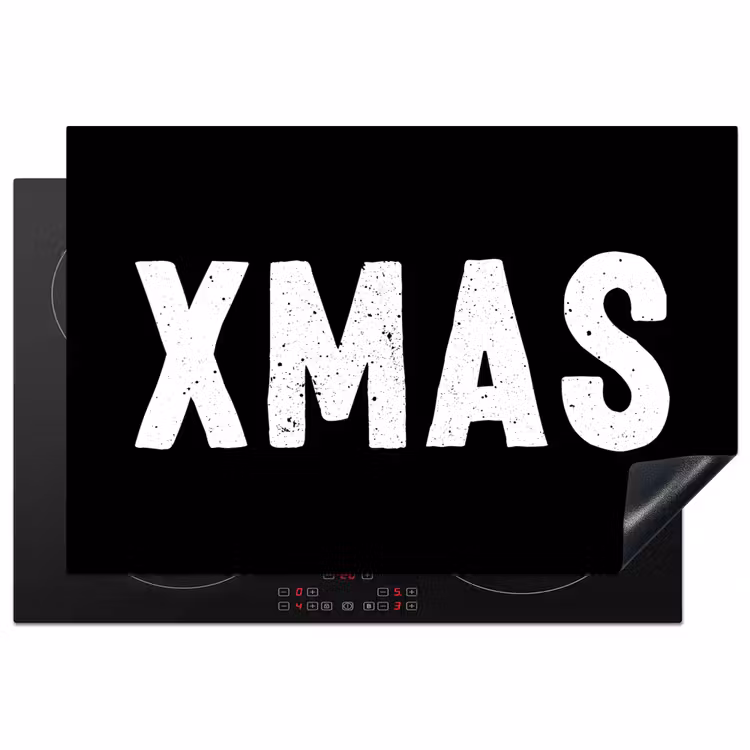 Herdabdeckplatte - Weihnachten - Zitate - Xmas - Schwarz - Feiertage