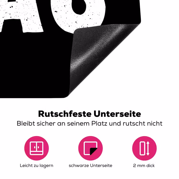 Kerst - Quotes - Xmas - Zwart - Feestdagen Inductie beschermer vinyl 3mm klein -zzzzzzz-lf-onderkant