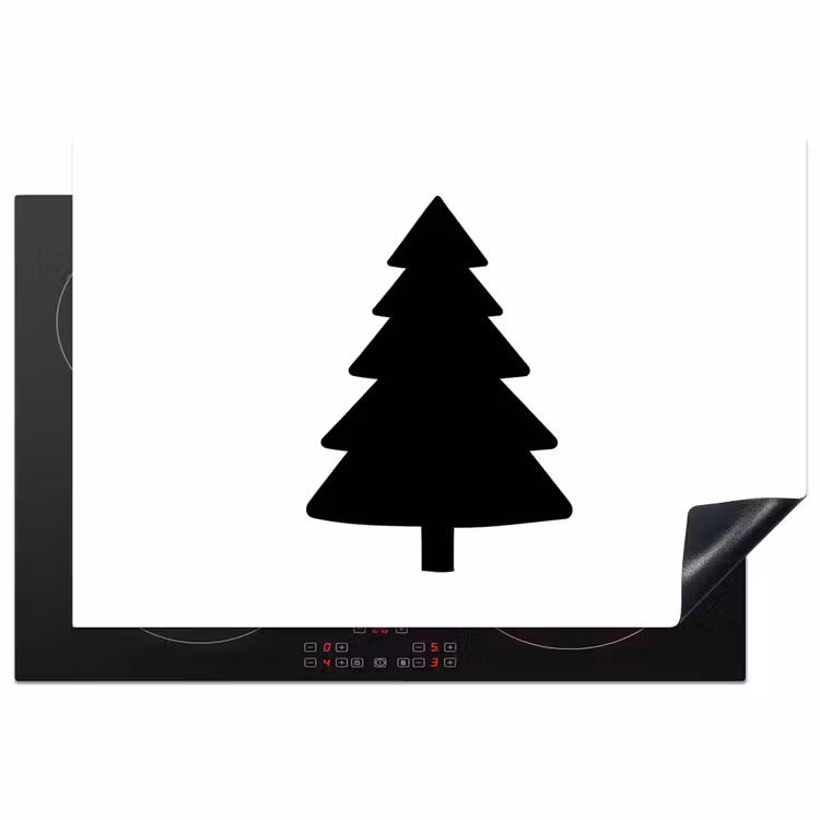 Herdabdeckplatte - Weihnachtsbaum - Schwarz - Weihnachten - Party