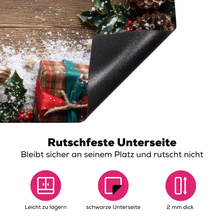 Kerstdecoratie - Geschenken - Hout - Veelkleurig Inductie beschermer vinyl 3mm klein -zzzzzzz-lf-onderkant