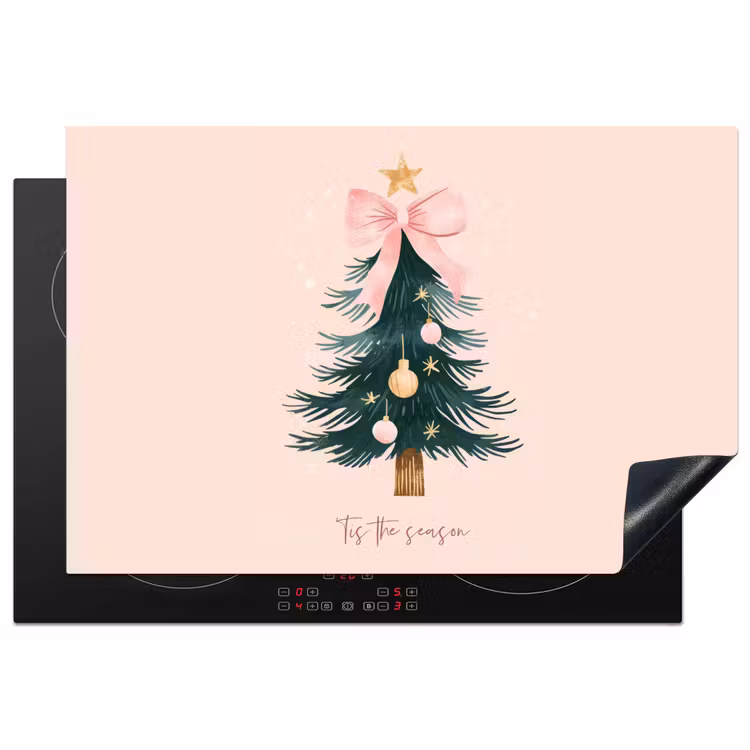 Christmas Season - Kerst - Kerstboom - Roze Inductie beschermer vinyl 3mm klein -3d