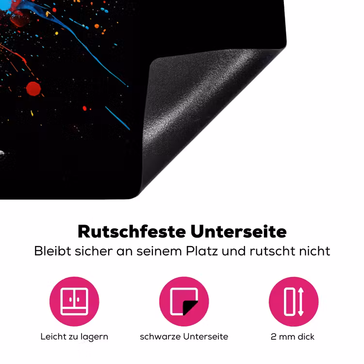 Wijn - Glas - Graffiti - Borrel - Rood - Verf Inductie beschermer vinyl 3mm klein -zzzzzzz-lf-onderkant