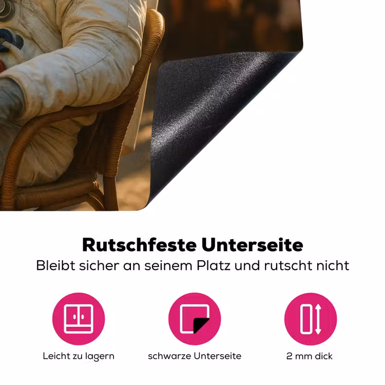 Wijn - Rood - Terras - Koffie Inductie beschermer vinyl 3mm klein -zzzzzzz-lf-onderkant