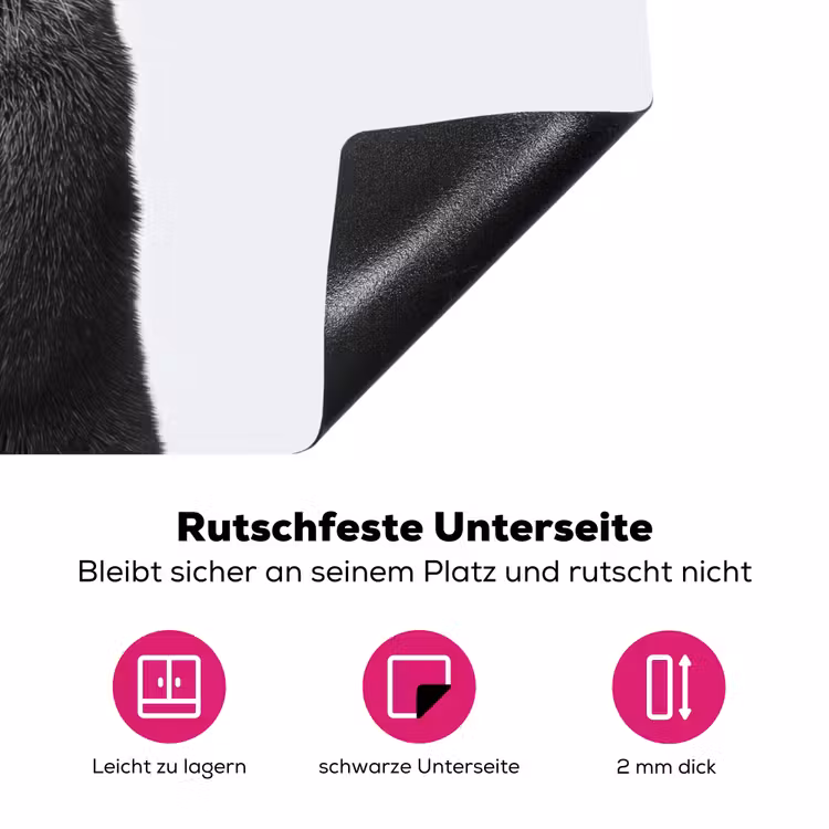 Wijnfles - Otter - Zwart Inductie beschermer vinyl 3mm klein -zzzzzzz-lf-onderkant
