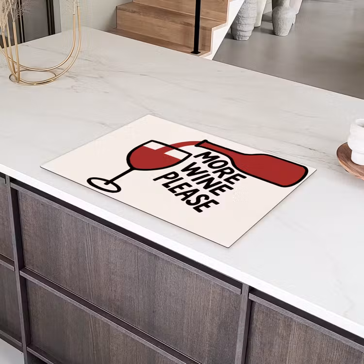 Wijnfles - Quote - Rood - Glas Inductie beschermer vinyl 3mm klein -sfeer8