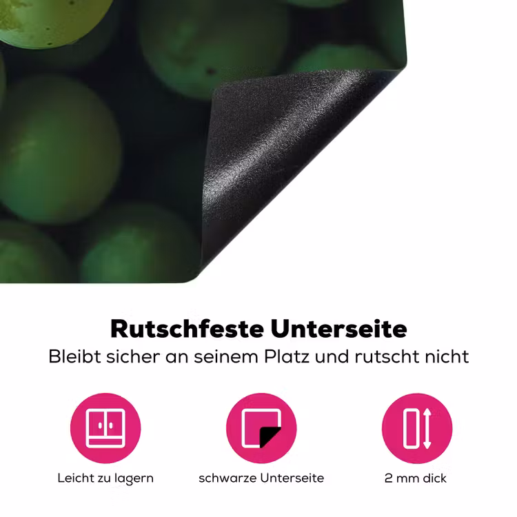 Druiven - Tros - Groen Inductie beschermer vinyl 3mm klein -zzzzzzz-lf-onderkant