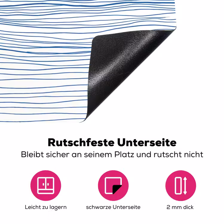 Golf - Brekende - Natuur - Minimalistisch - Blauw Inductie beschermer vinyl 3mm klein -zzzzzzz-lf-onderkant