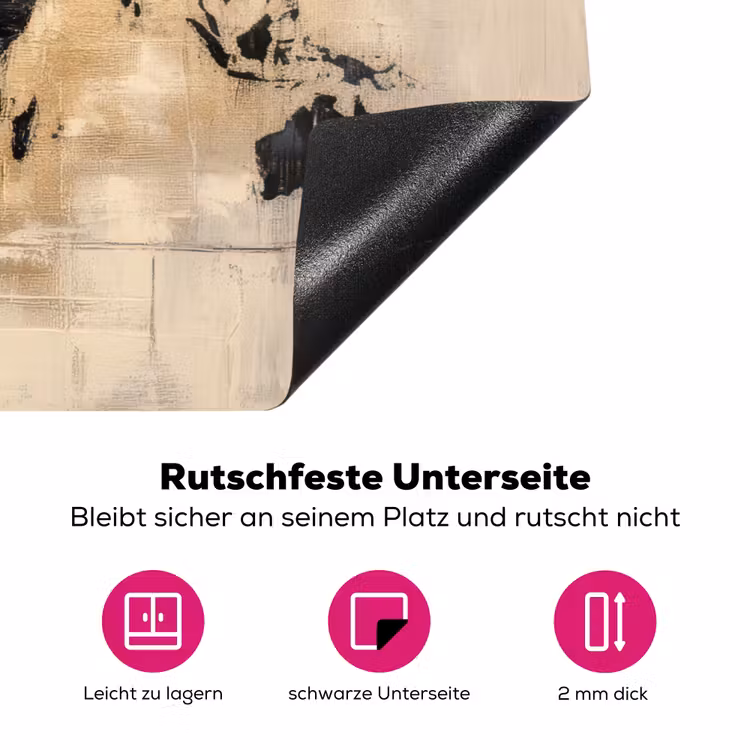 Wereldkaart - Goud - Zwart - Abstract Inductie beschermer vinyl 3mm klein -zzzzzzz-lf-onderkant
