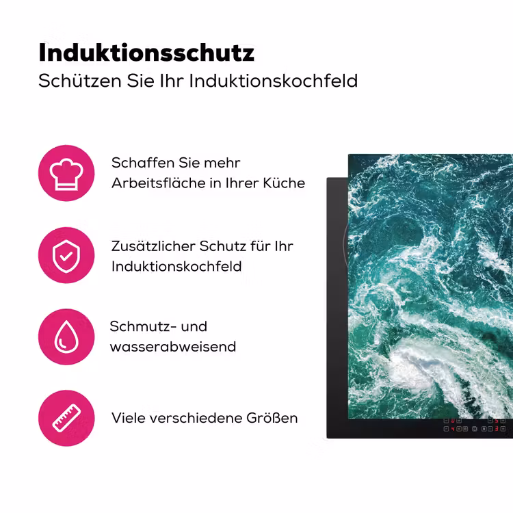 Woeste Zeegolven Inductie beschermer vinyl 3mm klein -zzzzzzz-lf-ups