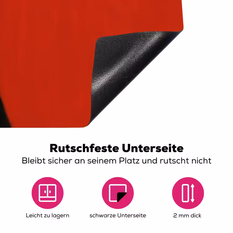 Windhond - Minimalistisch - Rood Inductie beschermer vinyl 3mm klein -zzzzzzz-lf-onderkant