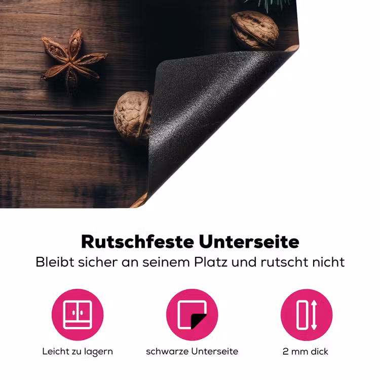 Winter - Houtlook - Stilleven Inductie beschermer vinyl 3mm klein -zzzzzzz-lf-onderkant