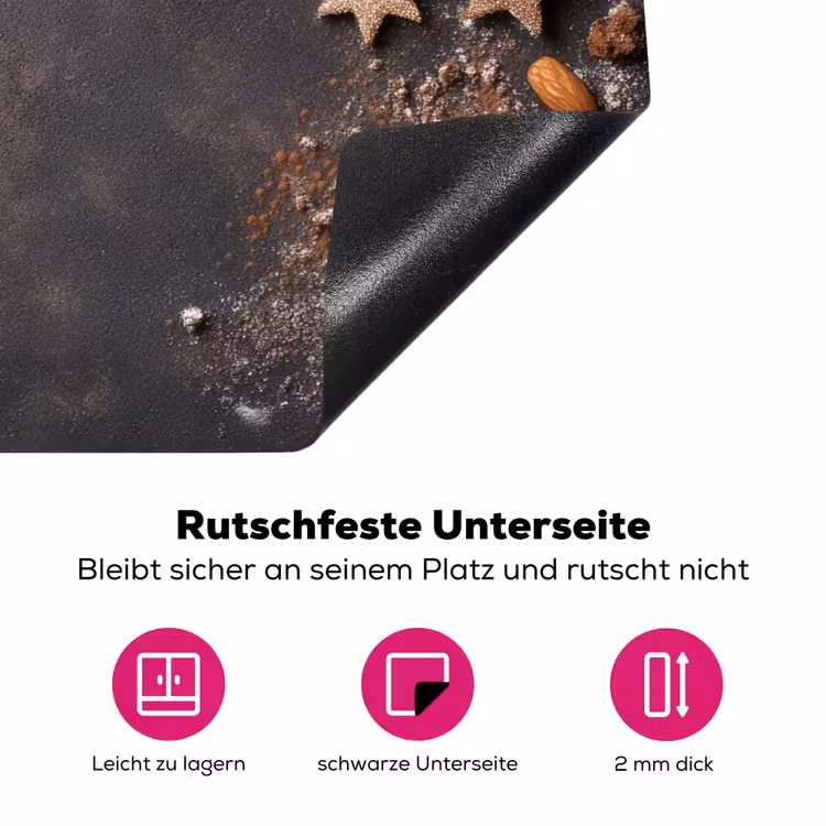 Winter - Kerst - Specerijen - Beton Inductie beschermer vinyl 3mm klein -zzzzzzz-lf-onderkant