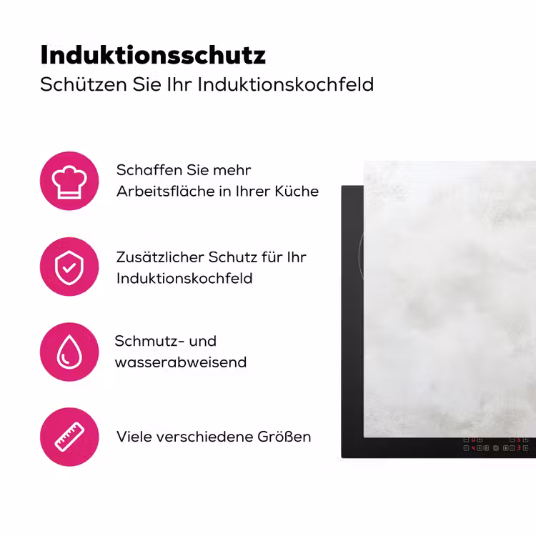 Winter - Kerst - Specerijen - Wit Inductie beschermer vinyl 3mm klein -zzzzzzz-lf-ups