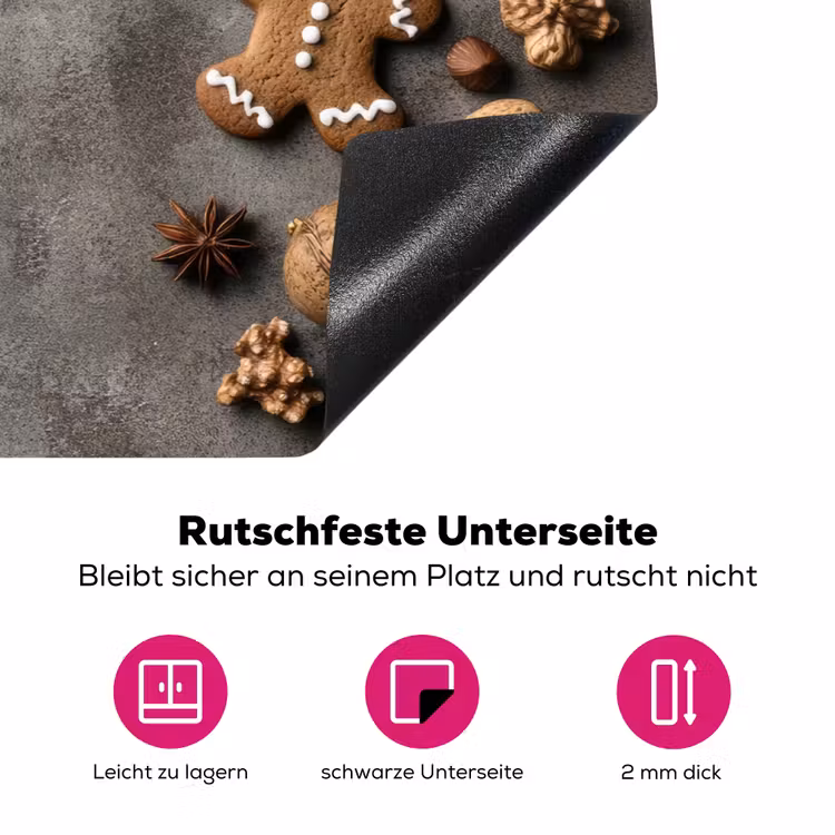 Winter - Kerst - Warm - Eten Inductie beschermer vinyl 3mm klein -zzzzzzz-lf-onderkant
